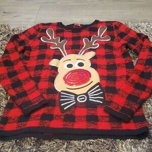 Womens Rudolph Christmas Sweater  Small